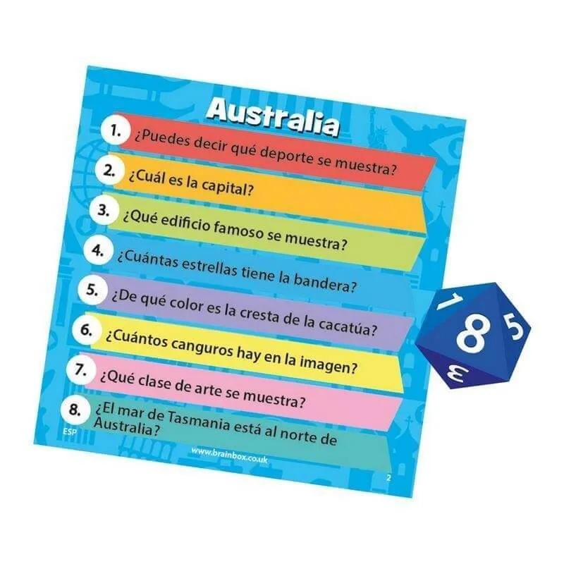 BrainBox El Mundo 2023 - Juego de mesa - Bezzerwizzer Studio - 1 jugador - 8+ años - 10 min