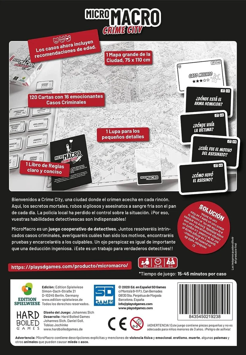 Micro Macro Crime City - Juego de mesa - SD GAMES - 1-4 jugadores - 10+ años - 15-45 min