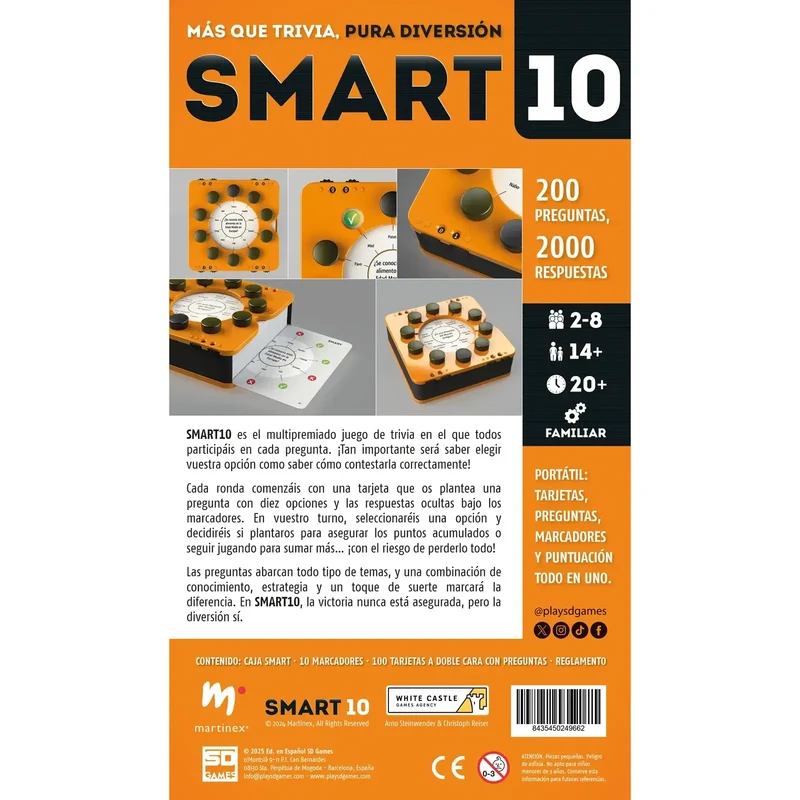 Smart 10 - Juego de mesa - SD GAMES - 2-8 jugadores - 10+ años - 20-120 min