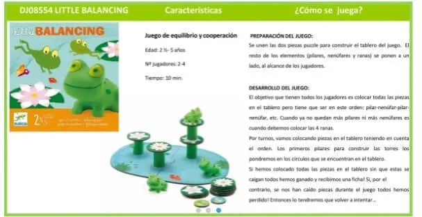 Little Balancing - Juego de mesa - Djeco - 2-4 jugadores - 2+ años - 10 min