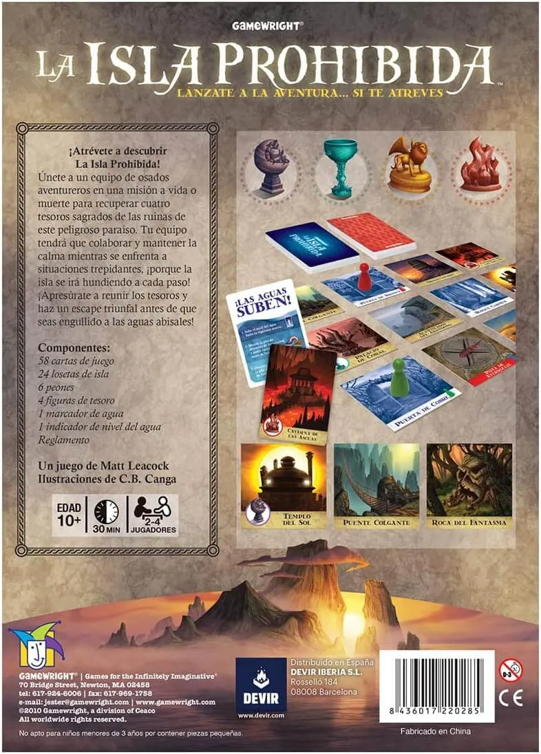 La Isla Prohibida - Juego de mesa - Devir - 2-4 jugadores - 10+ años - 30 min