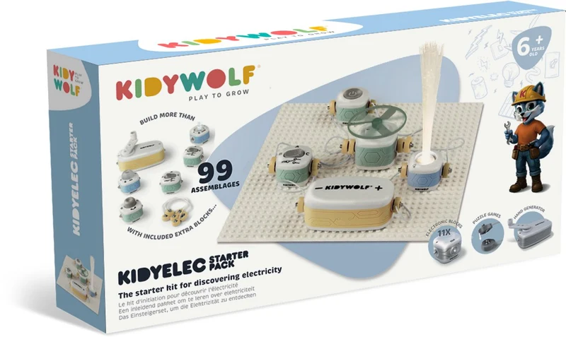 Mi primer Kit eléctrico iniciación 11 piezas · Kidywolf