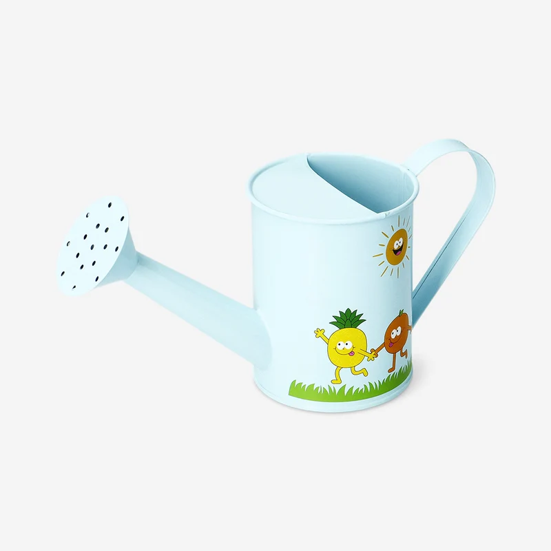 Blue metal watering can