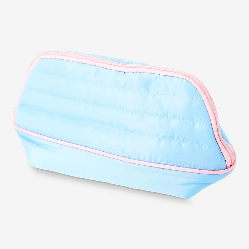 Blue cosmetic bag