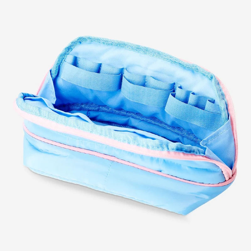 Blue cosmetic bag