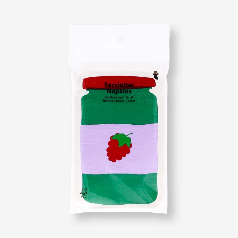Napkins shaped as jam jar - 16 pcs