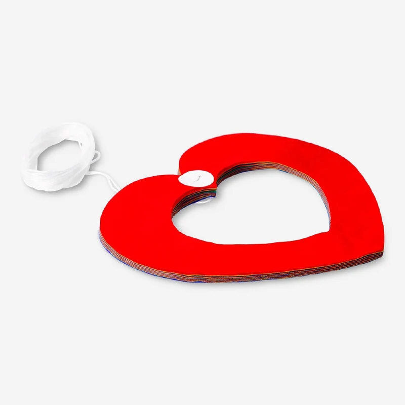 Rainbow heart cut out garland - 300 cm