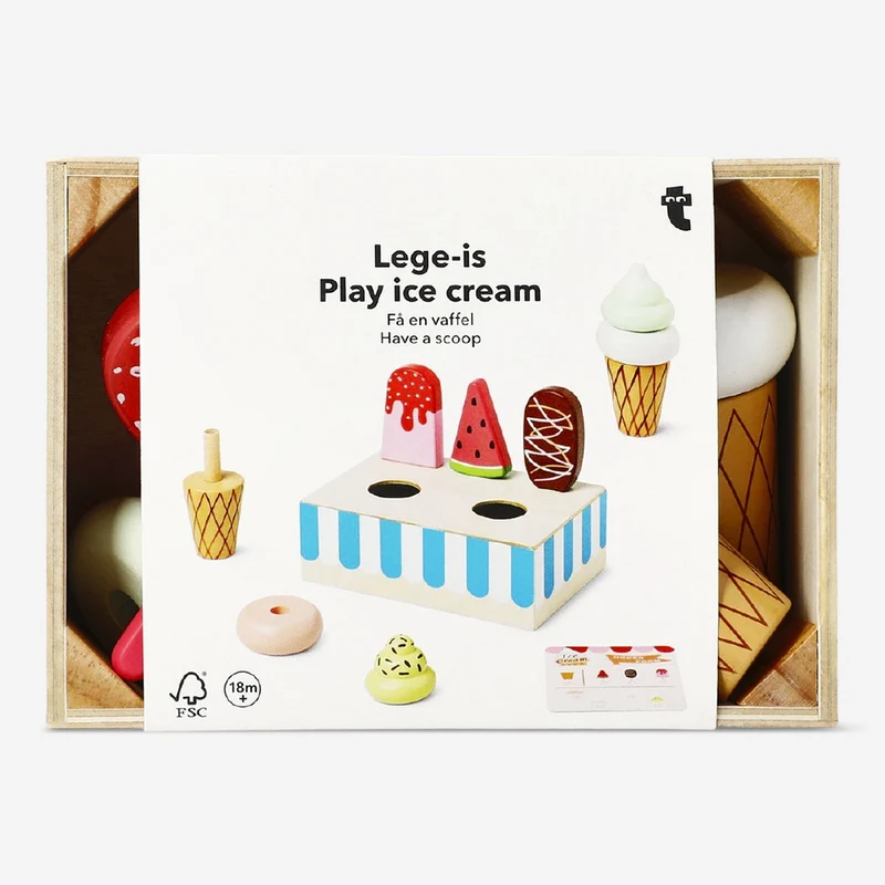 Wooden play ice cream