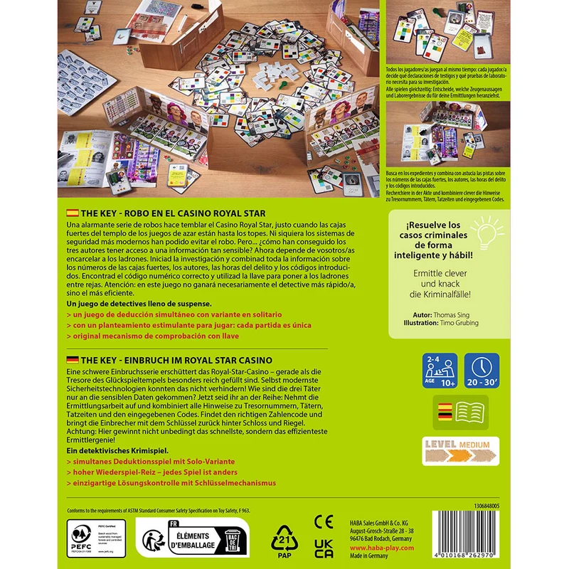 The Key Robo en el Casino Royal Star - Juego de mesa - Haba - 1-4 jugadores - 10+ años - 20-30 min