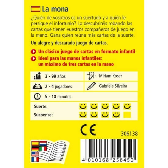 La mona - Juego de mesa - Haba - 2-4 jugadores - 3+ años - 5-10 min