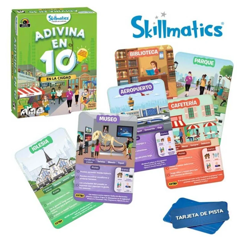 Adivina en 10 La Ciudad - Juego de mesa - Skillmatics - 2-6 jugadores - 6+ años - 15 min