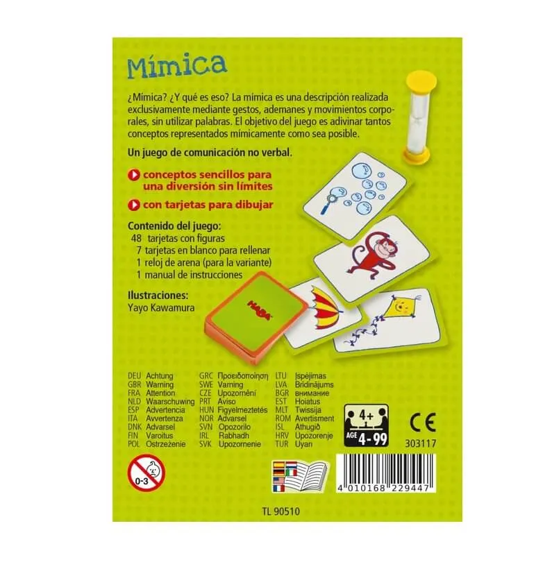 Mimica - Juego de mesa - Haba - 4 jugadores - 4+ años - 5-15 min