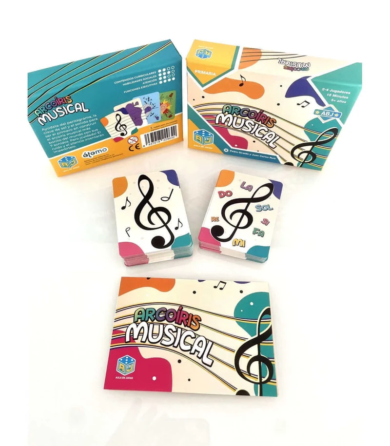 Arcoirís Musical - Juego de mesa - Atomo - 2-4 jugadores - 5+ años - 15 min
