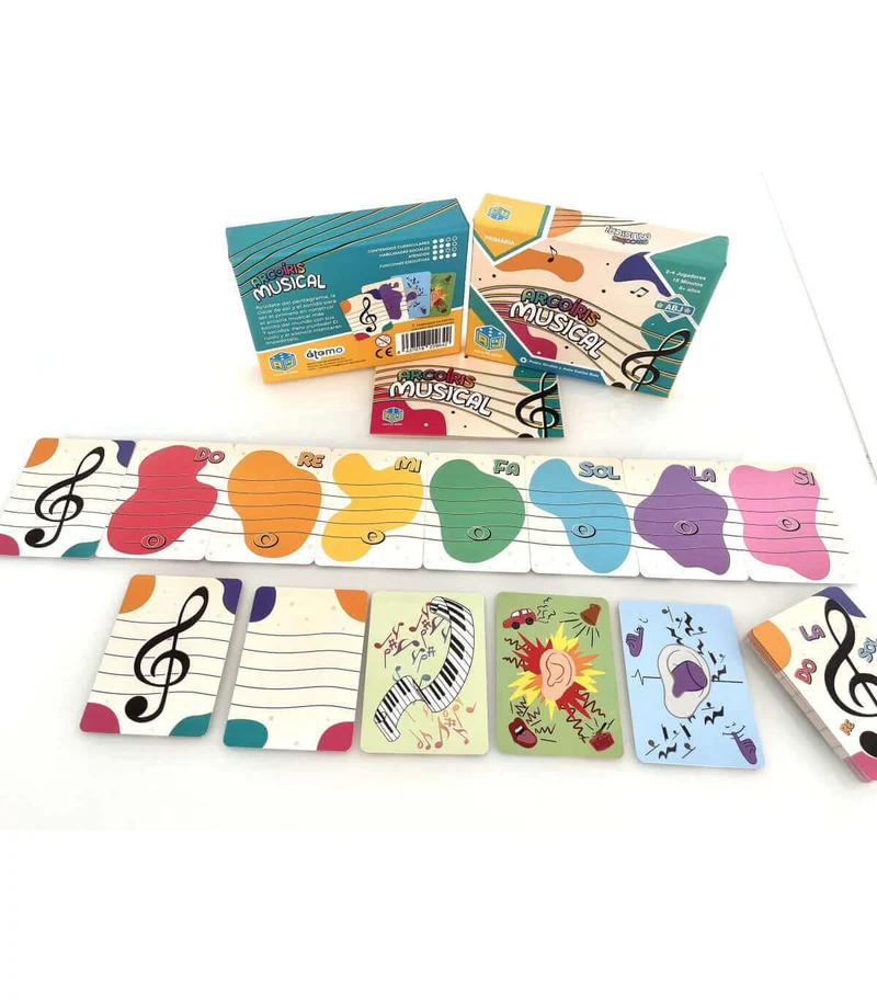 Arcoirís Musical - Juego de mesa - Atomo - 2-4 jugadores - 5+ años - 15 min