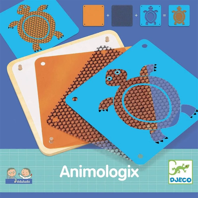 Eduludo Animologix - Juego de mesa - Djeco - 1 jugador - 3-6 años - duración variable
