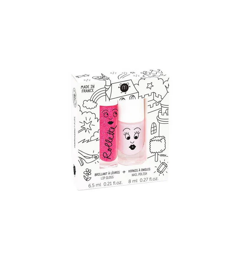 Pack Esmalte de Uñas y Brillo Labial Polly · Nailmatic