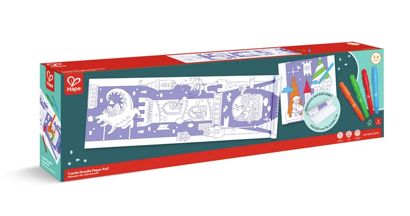 Rollo de papel para garabatos de Castillos · Hape