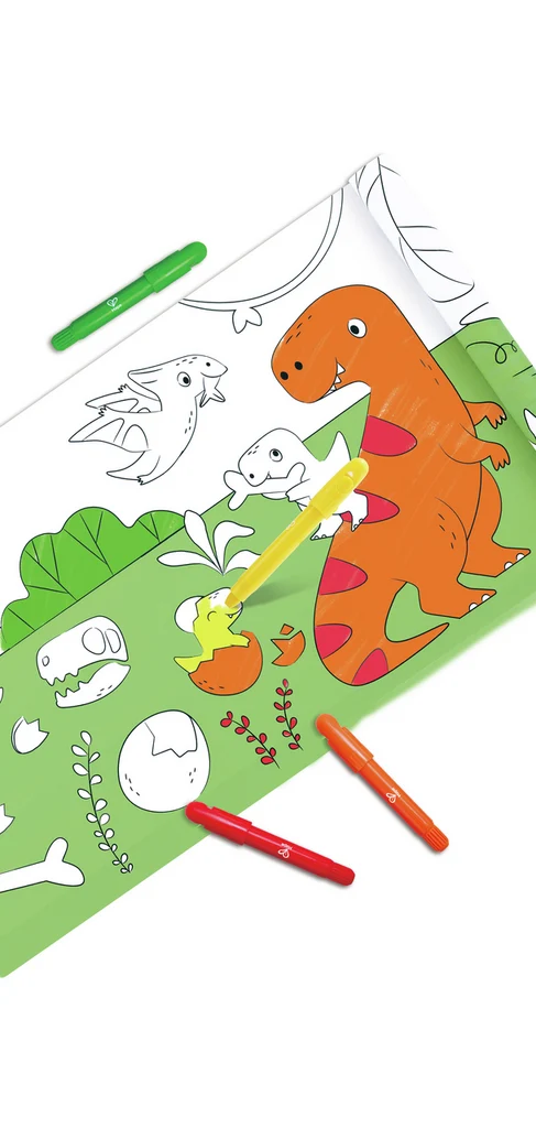 Rollo de papel para garabatos de Dinosaurios · Hape