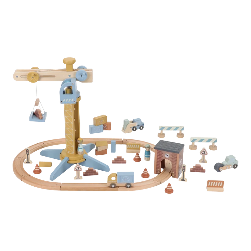 Set Construcción con grúa FSC · Little Dutch