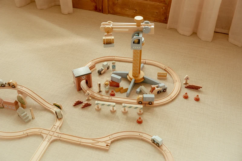Set Construcción con grúa FSC · Little Dutch