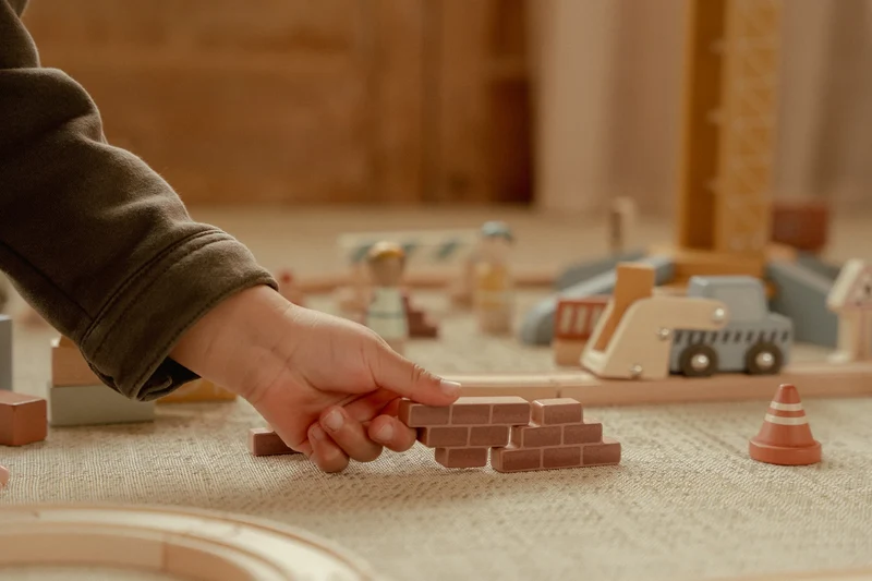 Set Construcción con grúa FSC · Little Dutch
