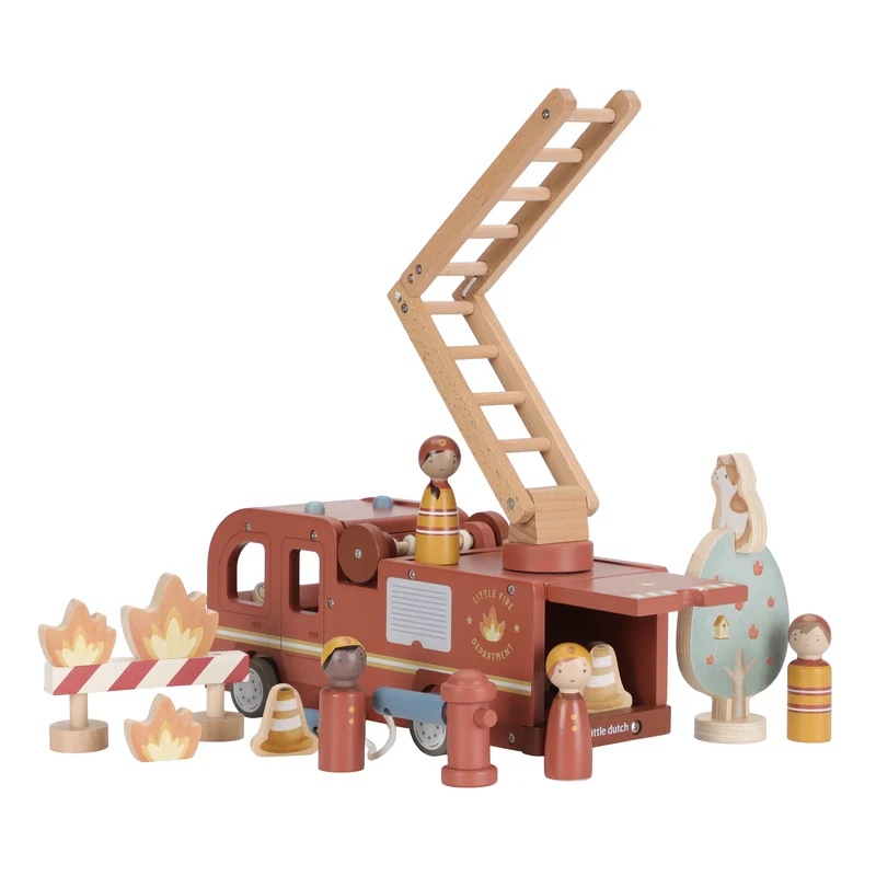 Set Bomberos con camión FSC · Little Dutch