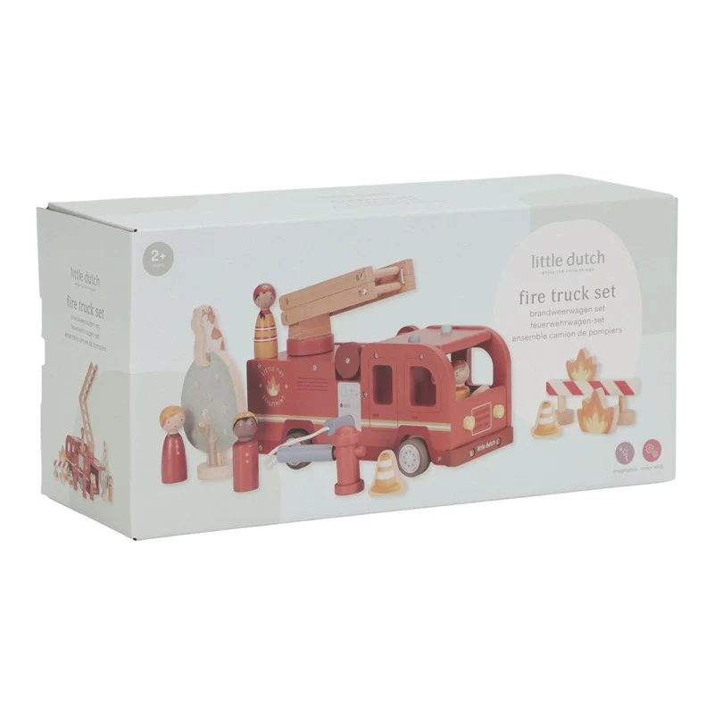 Set Bomberos con camión FSC · Little Dutch