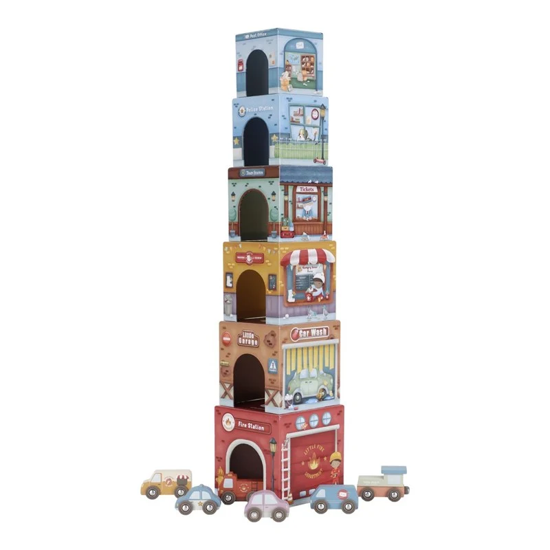 Torre encajable Ciudad con Coches · Little Dutch