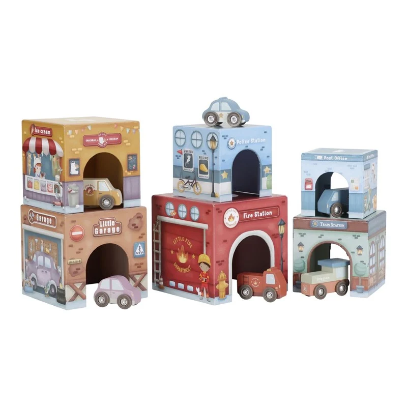 Torre encajable Ciudad con Coches · Little Dutch