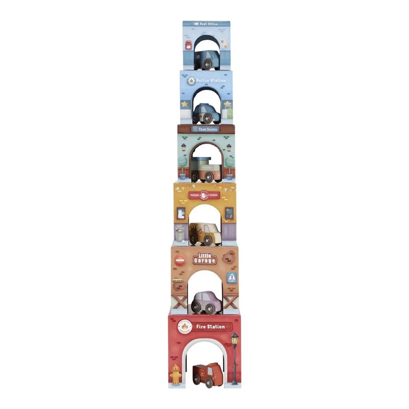 Torre encajable Ciudad con Coches · Little Dutch