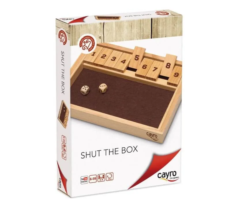 Shut the Box - Juego de mesa - Cayro - 2-4 jugadores - 6+ años - 15 min