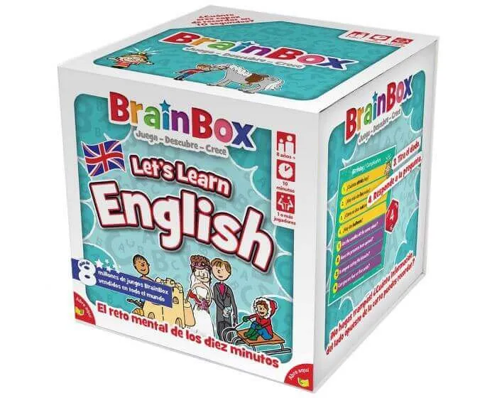 BrainBox Let's Learn English - Juego de mesa - Bezzerwizzer Studio - 1 jugador - 8+ años - 10 min