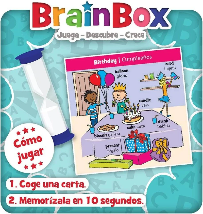 BrainBox Let's Learn English - Juego de mesa - Bezzerwizzer Studio - 1 jugador - 8+ años - 10 min