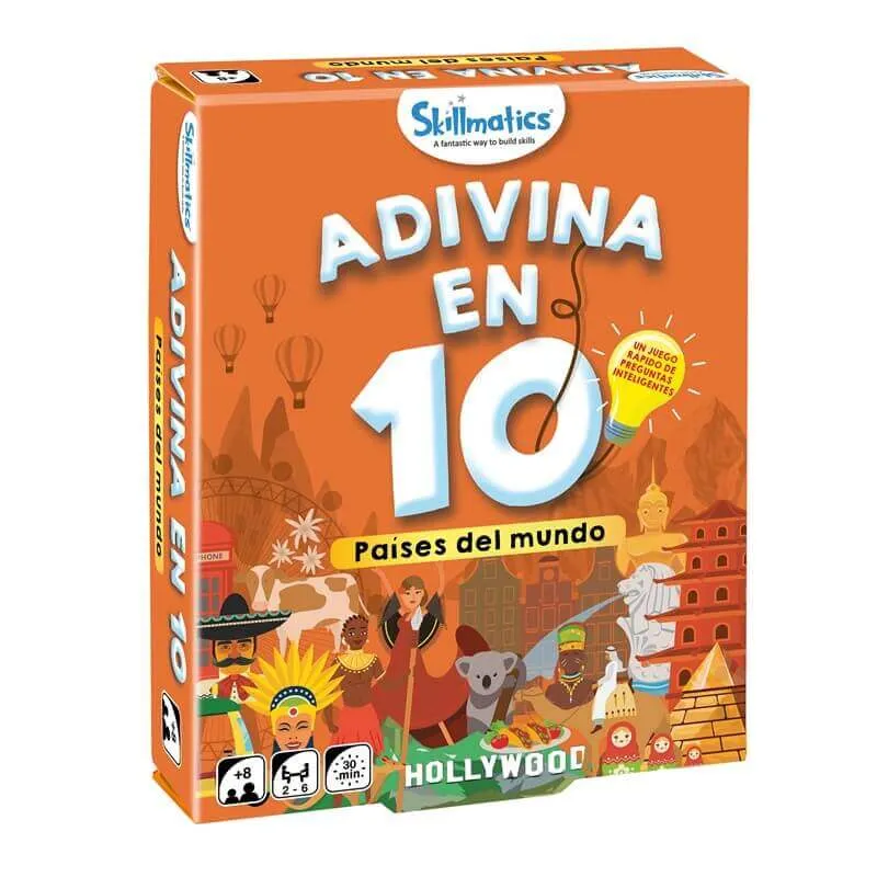 Adivina en 10 Países del mundo - Juego de mesa - Skillmatics - 2-6 jugadores - 6+ años - 15 min