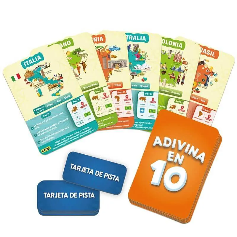 Adivina en 10 Países del mundo - Juego de mesa - Skillmatics - 2-6 jugadores - 6+ años - 15 min