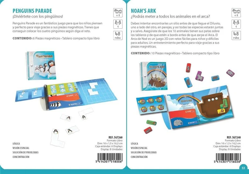 Penguins Parade - Juego de mesa - SmartGames - 1 jugador - 5+ años - 10 min
