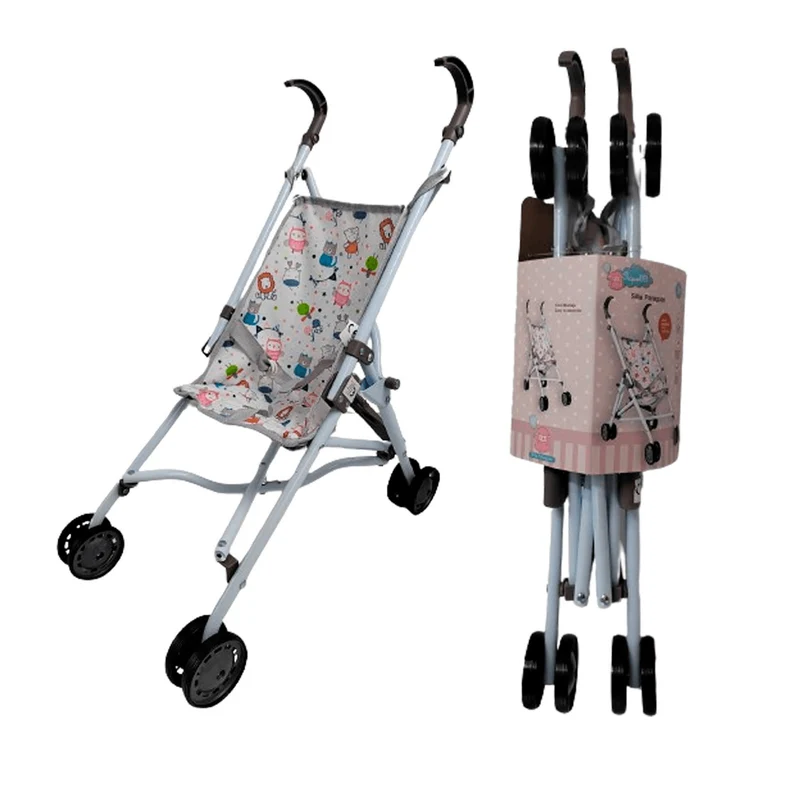 Carrito para muñecos PEQUEBEBE plegable