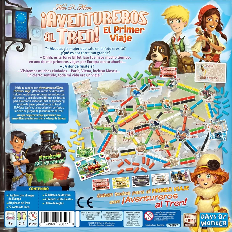 ¡Aventureros al Tren! El Primer Viaje - Juego de mesa - Days of Wonder - 2-4 jugadores - 6+ años - 15-30 min