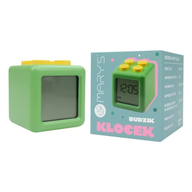 Reloj despertador block verde