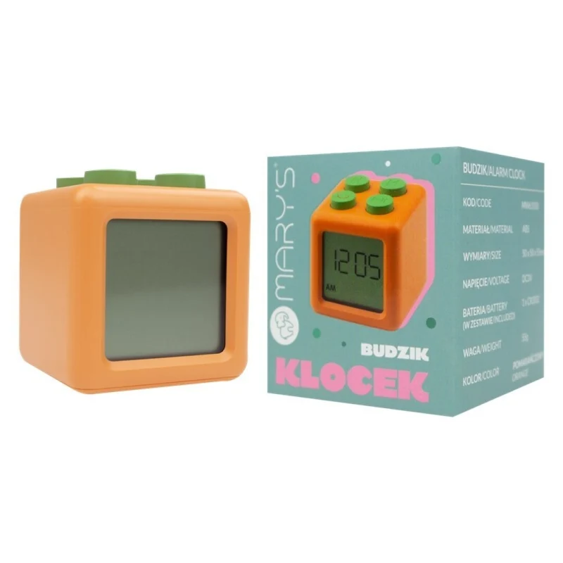 Reloj despertador block naranja