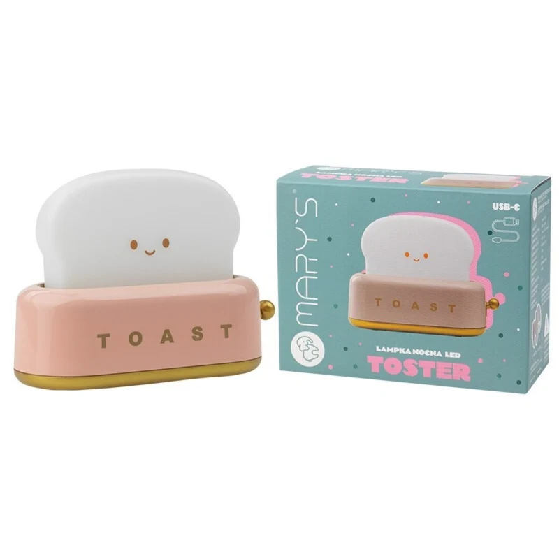 Lámpara de noche LED Tostadora Rosa