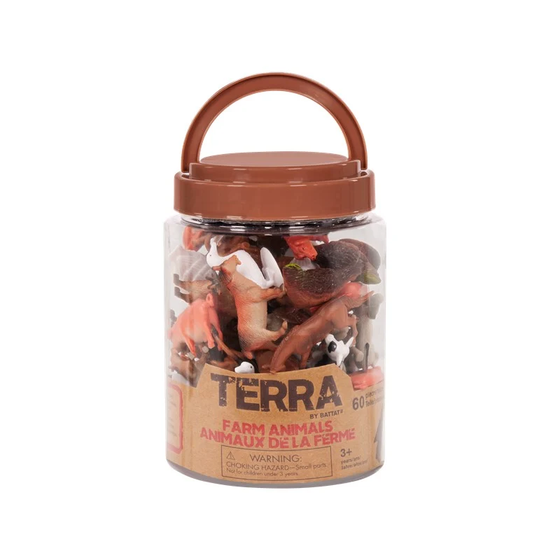 Bote 60 animales de granja · Terra