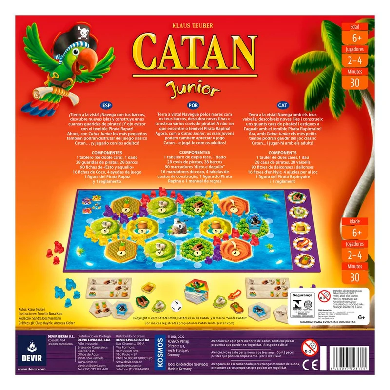 Catan Junior - Juego de mesa - Devir - 2-4 jugadores - 6+ años - 30 min