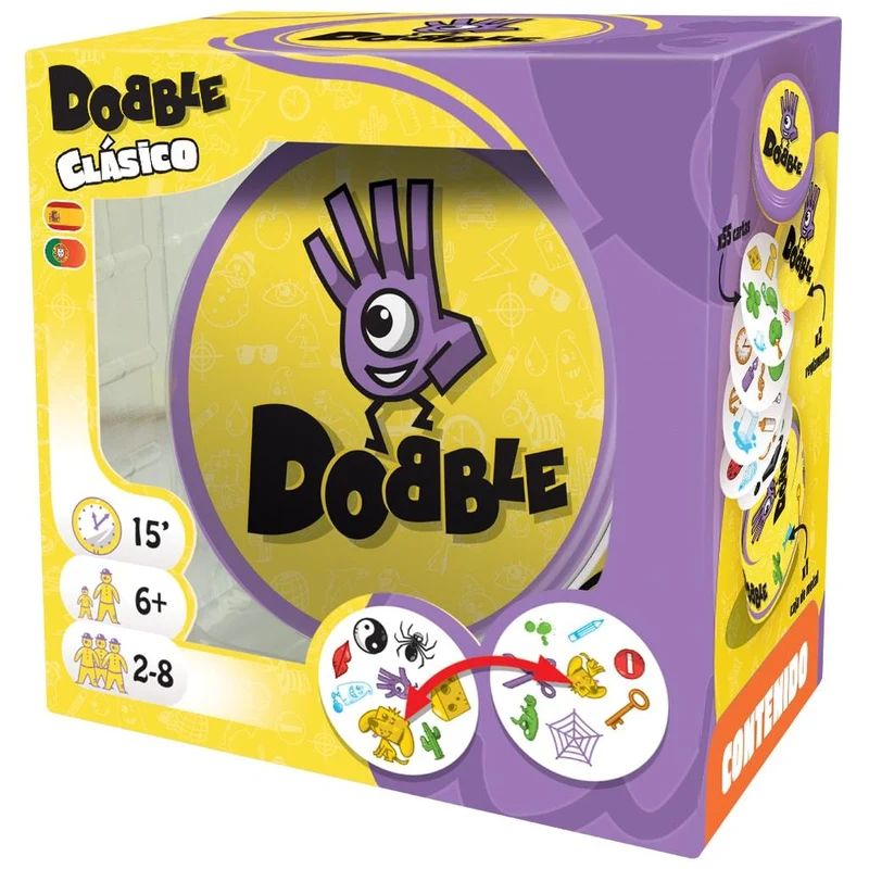 Dobble - Juego de mesa - Zygomatic - 2-8 jugadores - 6+ años - 15 min