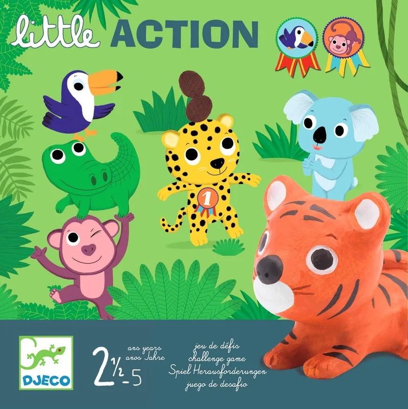 Little Action - Juego de mesa - Djeco - 2-4 jugadores - 2+ años - 10 min