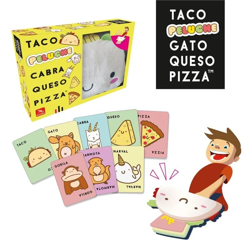 Taco, Peluche, Cabra, Queso, Pizza · Ludilo