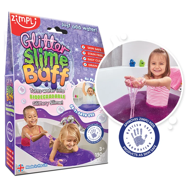 Slime para el baño Glitter Purpura · Zimpli