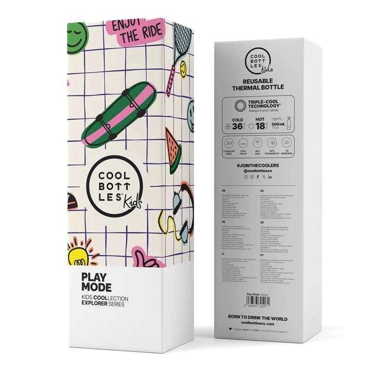 Botella Acero Play Mode 500ml · Cool Bottles