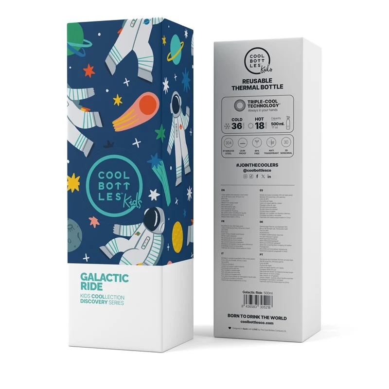 Botella Acero Galactic Ride 500ml · Cool Bottles