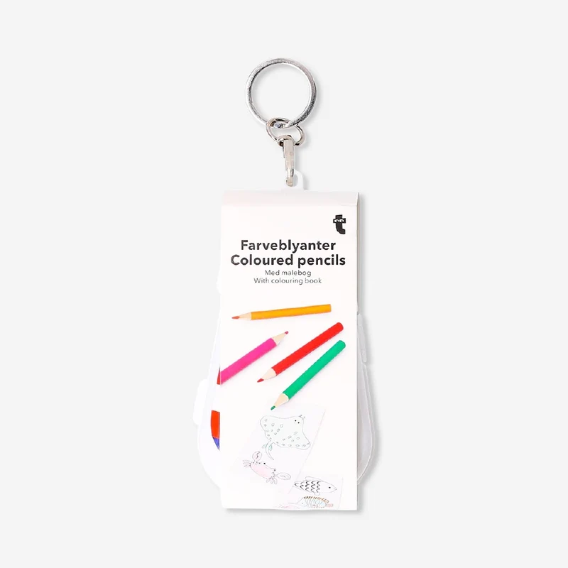 Mini coloured pencils with colouring book